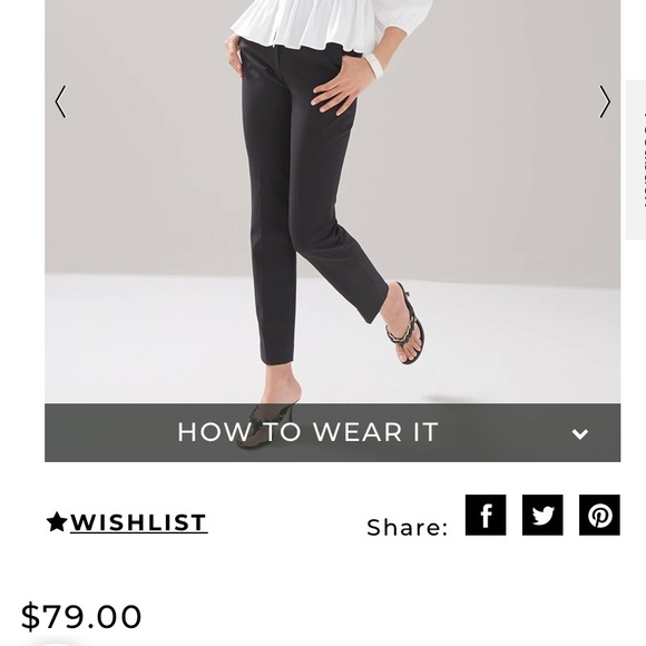 WH/BM Printed Ankle Pant Sz 8 - Picture 11 of 11